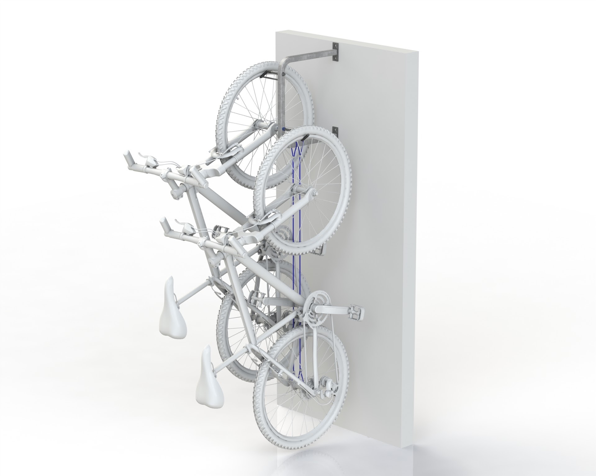 wall mounted bike rack for 2 bikes